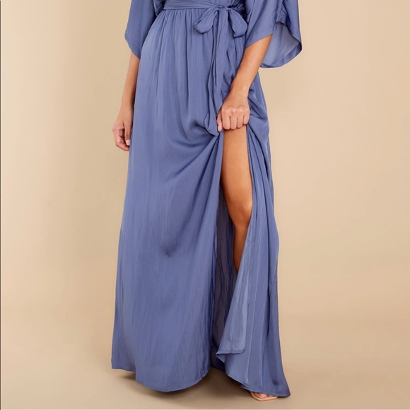 Dusty Blue Maxi Dress - Picture 4 of 5